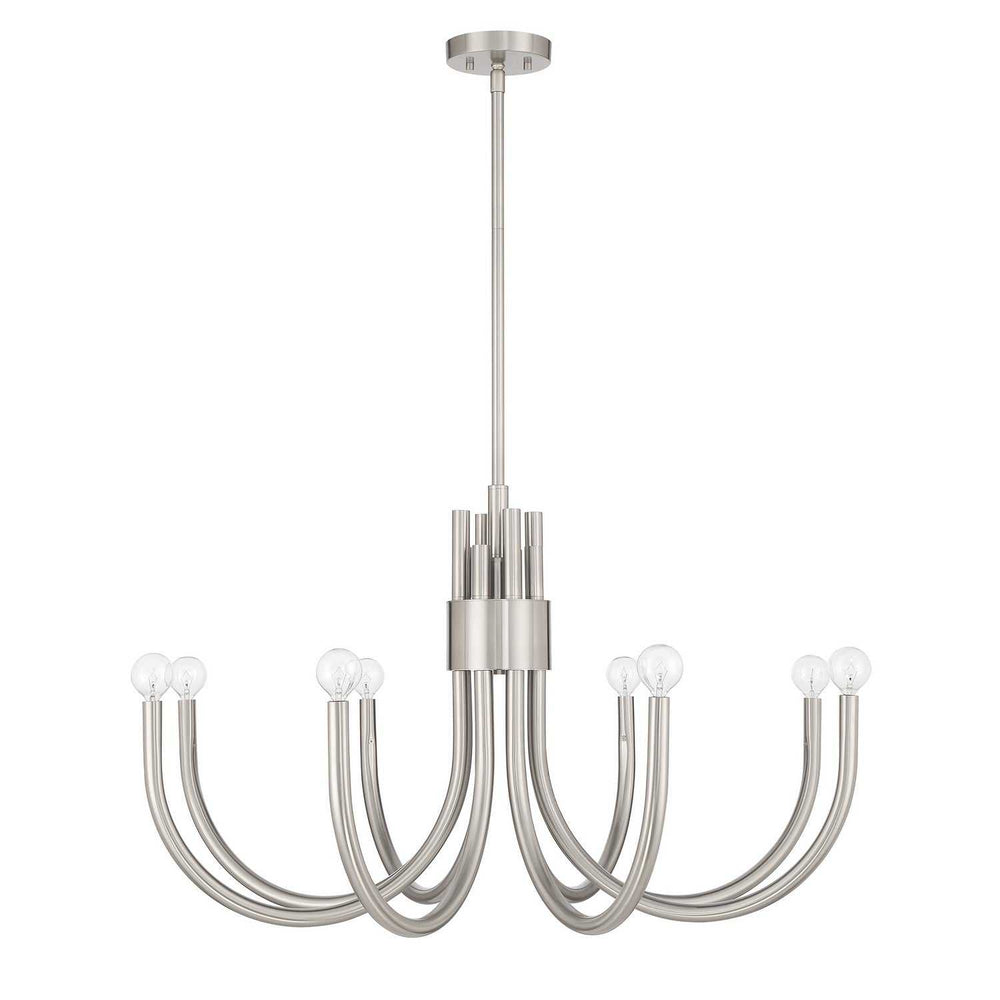 Sorrento Eight Light Chandelier in Satin Nickel Savoy House