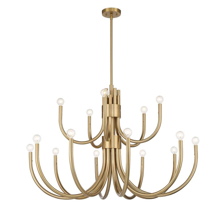 Sorrento 15 Light Chandelier in Noble Brass Savoy House