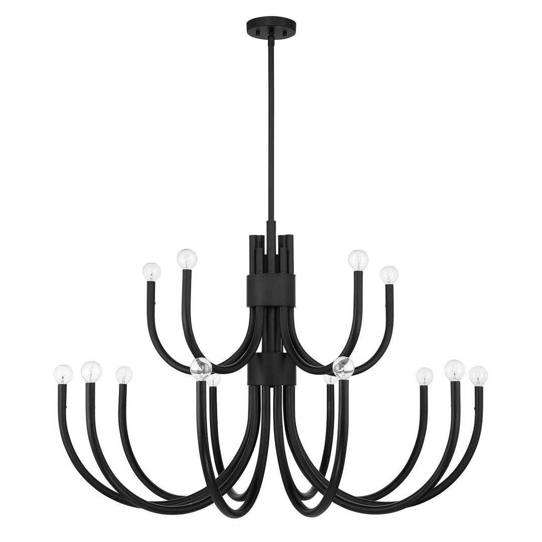 Sorrento 15 Light Chandelier in Matte Black Savoy House