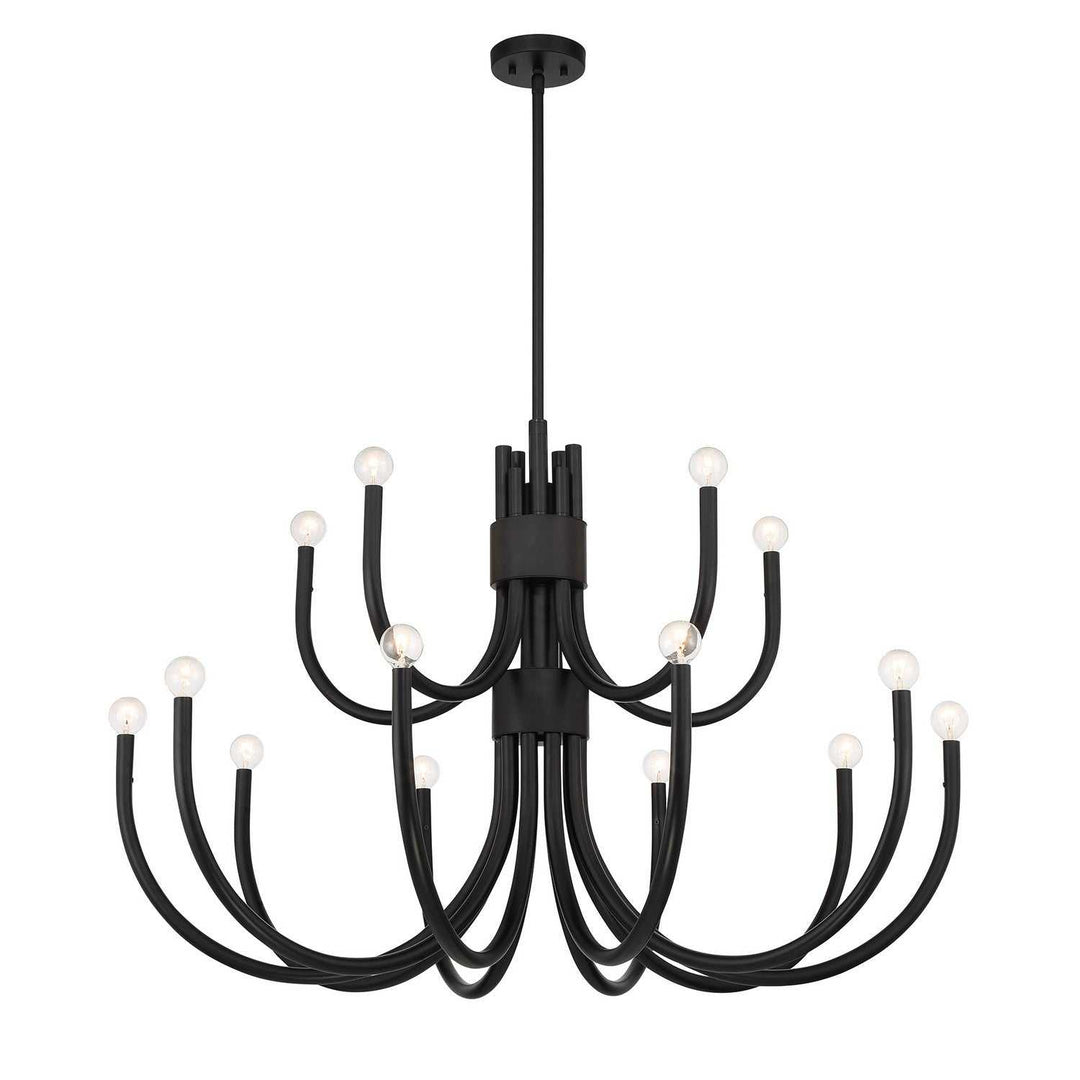 Sorrento 15 Light Chandelier in Matte Black Savoy House