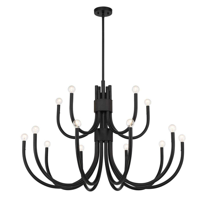 Sorrento 15 Light Chandelier in Matte Black Savoy House