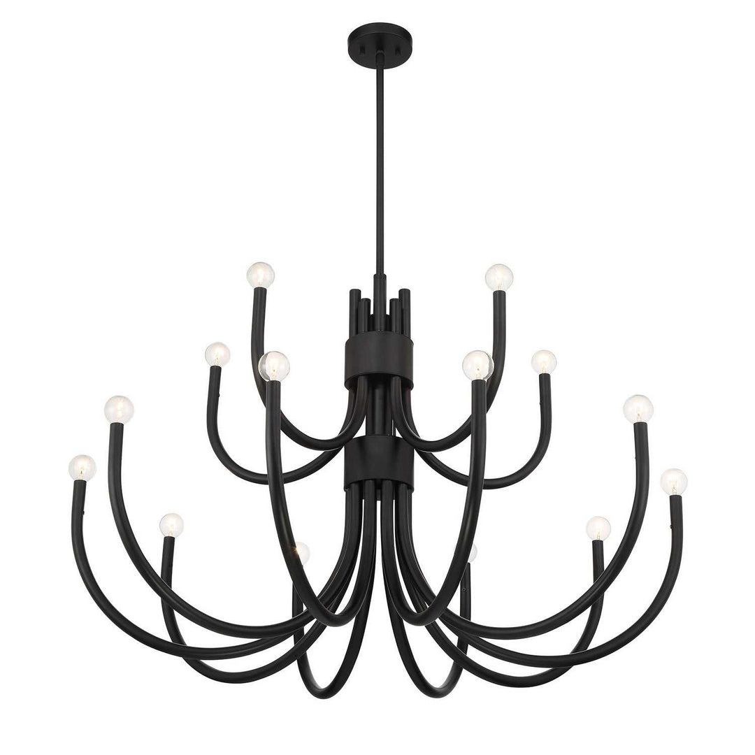 Sorrento 15 Light Chandelier in Matte Black Savoy House
