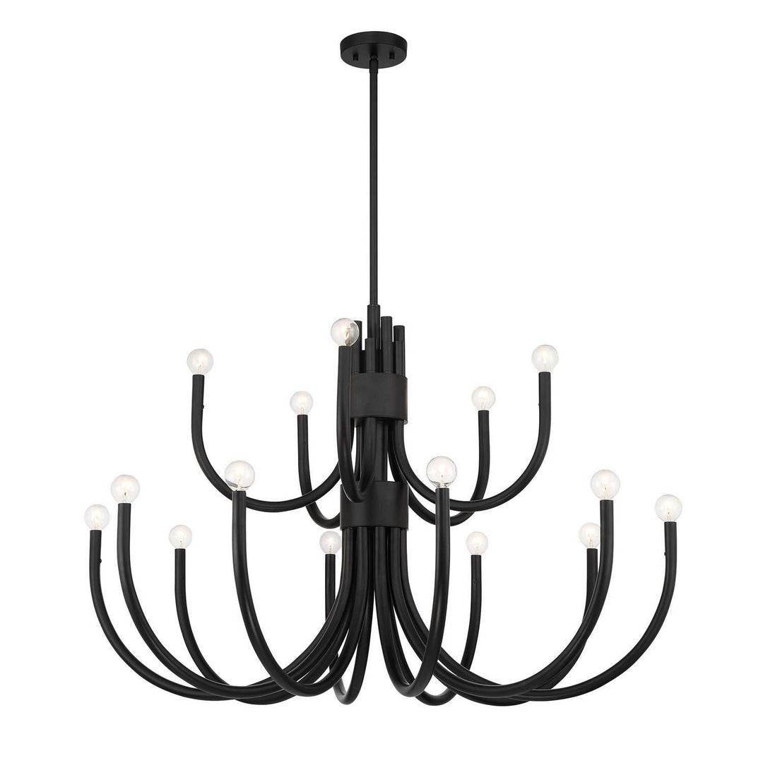 Sorrento 15 Light Chandelier in Matte Black Savoy House