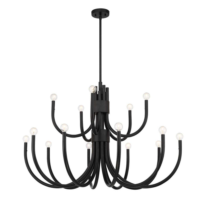 Sorrento 15 Light Chandelier in Matte Black Savoy House