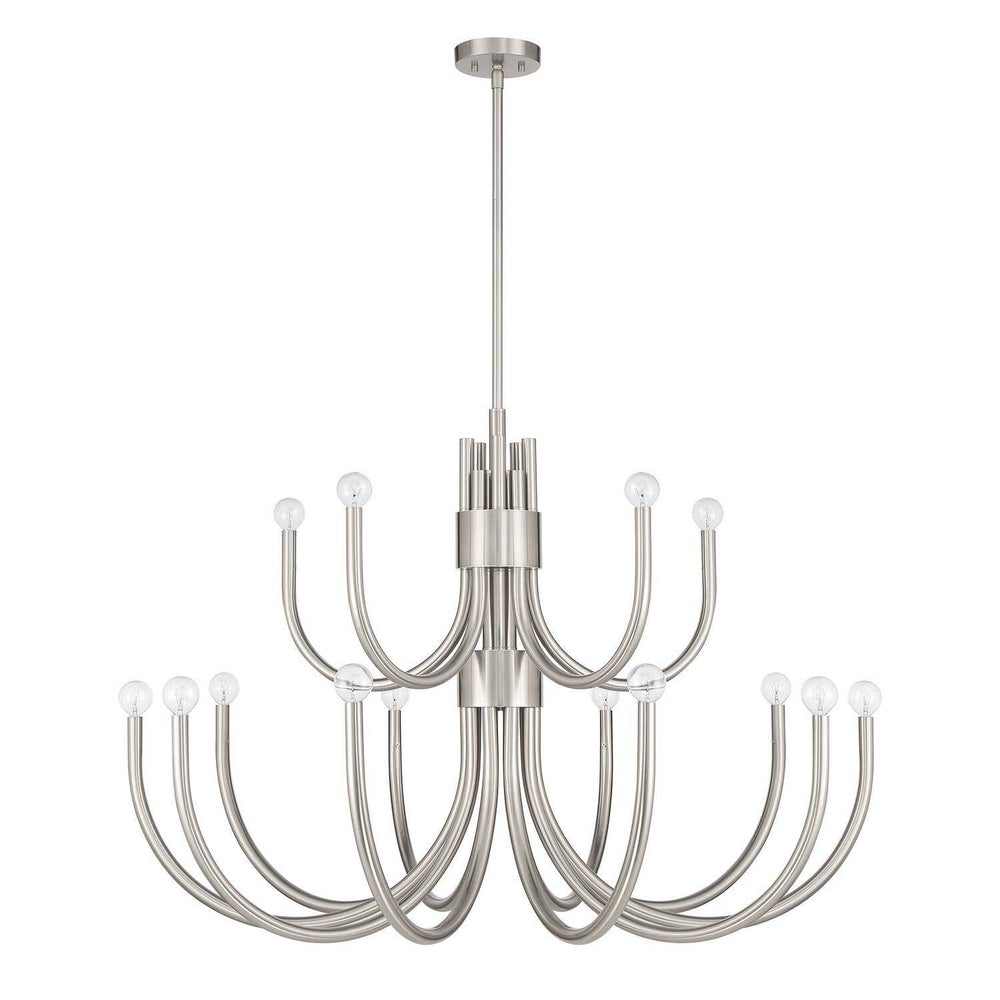 Sorrento 15 Light Chandelier in Satin Nickel Savoy House