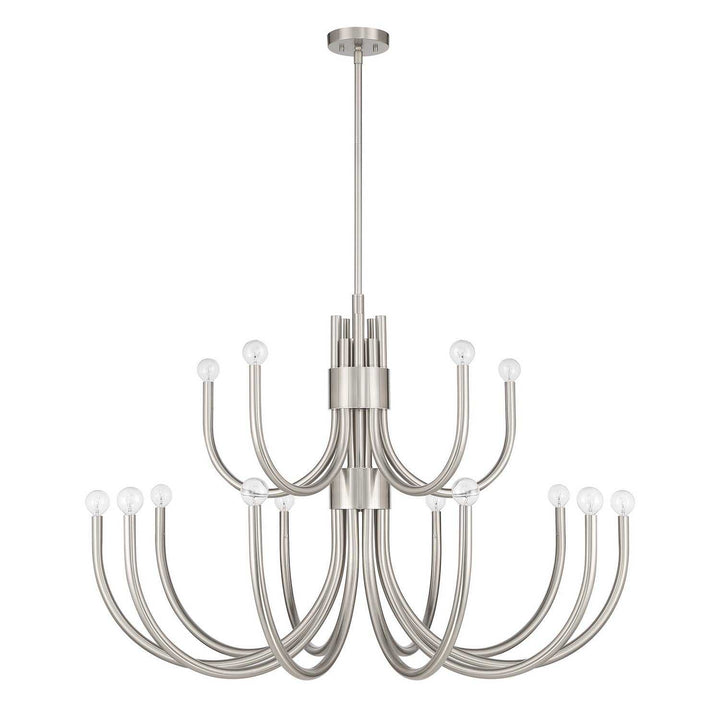 Sorrento 15 Light Chandelier in Satin Nickel Savoy House