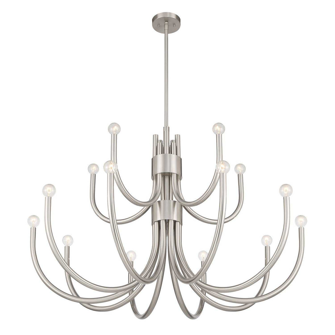Sorrento 15 Light Chandelier in Satin Nickel Savoy House