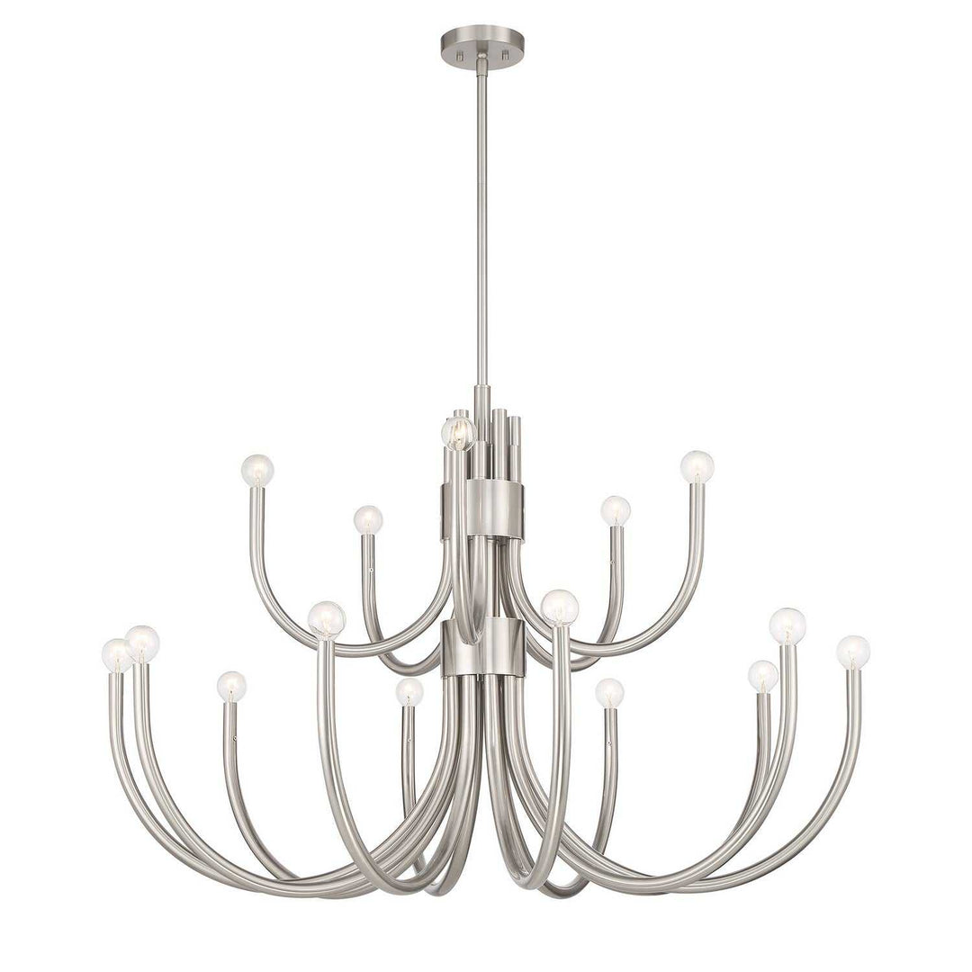 Sorrento 15 Light Chandelier in Satin Nickel Savoy House