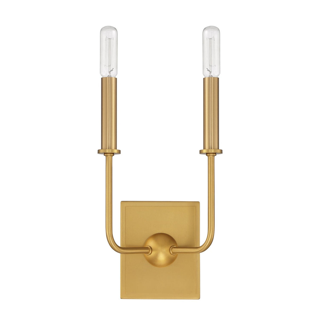 Avondale Two Light Wall Sconce in Warm Brass Savoy House