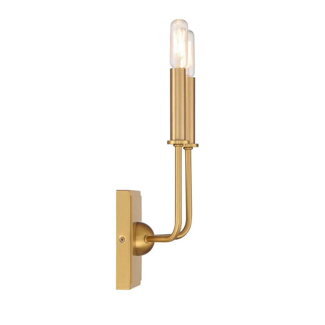 Avondale Two Light Wall Sconce in Warm Brass Savoy House