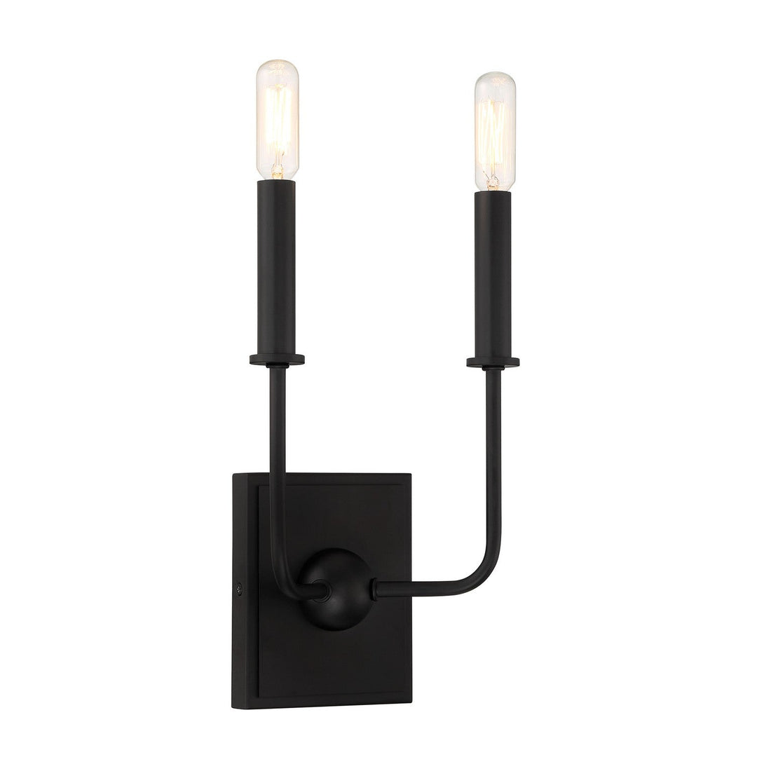 Avondale Two Light Wall Sconce in Matte Black Savoy House