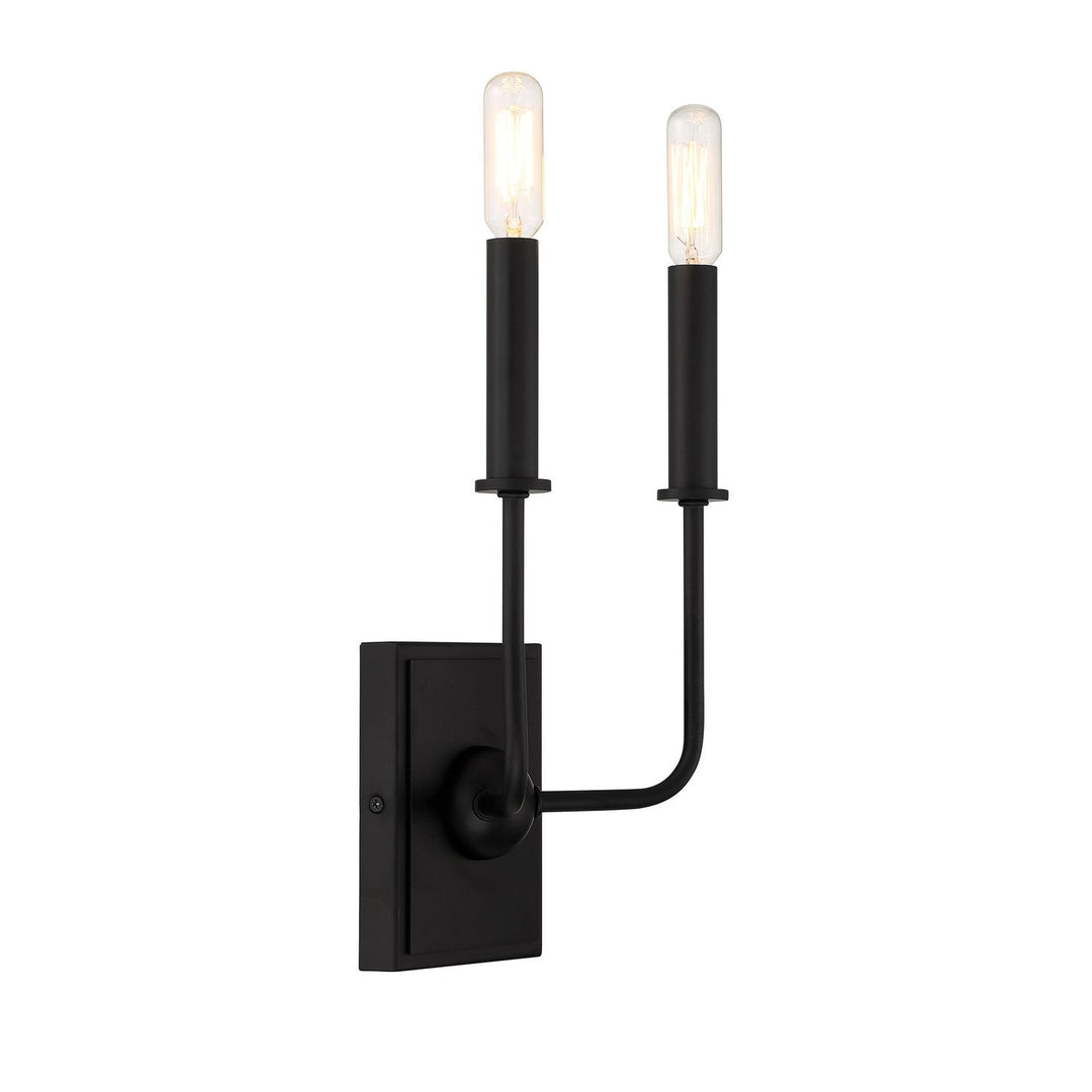 Avondale Two Light Wall Sconce in Matte Black Savoy House