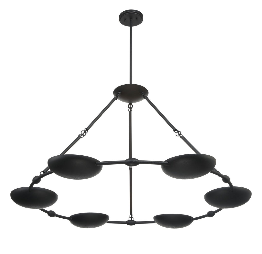 George Kovacs - P1316-076 - Six Light Chandelier - Undertas - Textured Black
