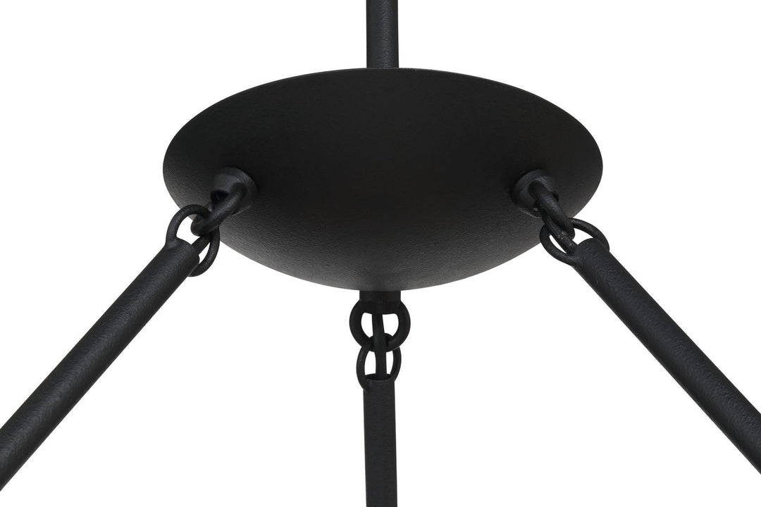 George Kovacs - P1316-076 - Six Light Chandelier - Undertas - Textured Black