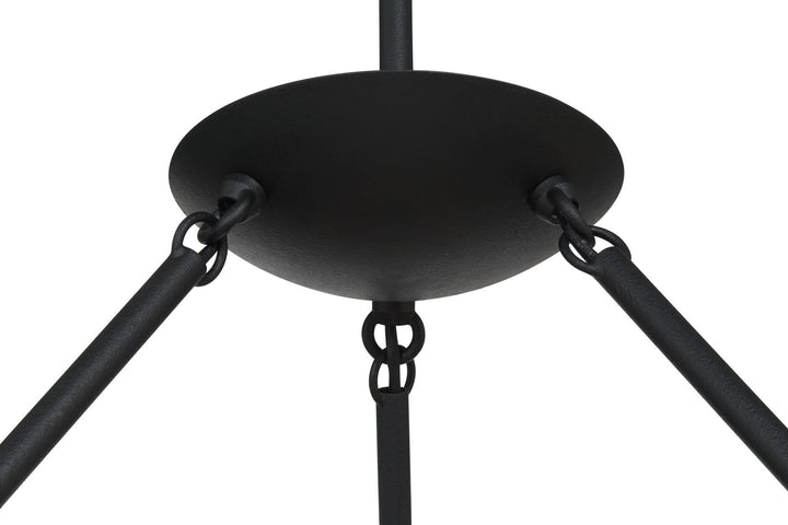 George Kovacs - P1316-076 - Six Light Chandelier - Undertas - Textured Black