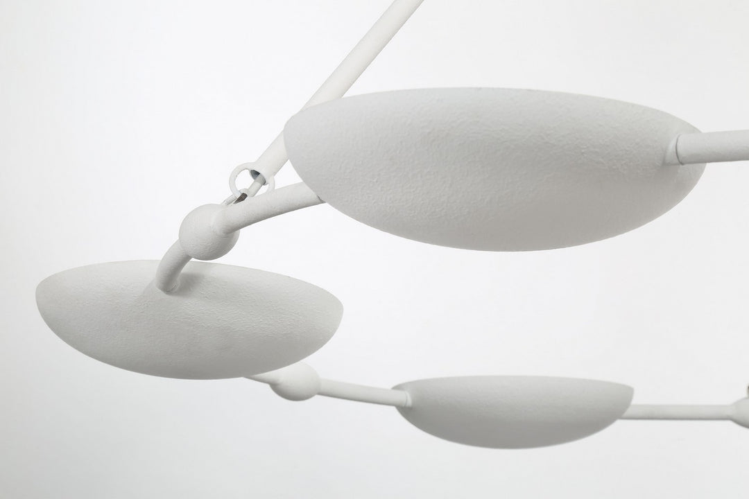 George Kovacs - P1316-792 - Six Light Chandelier - Undertas - Piastra White
