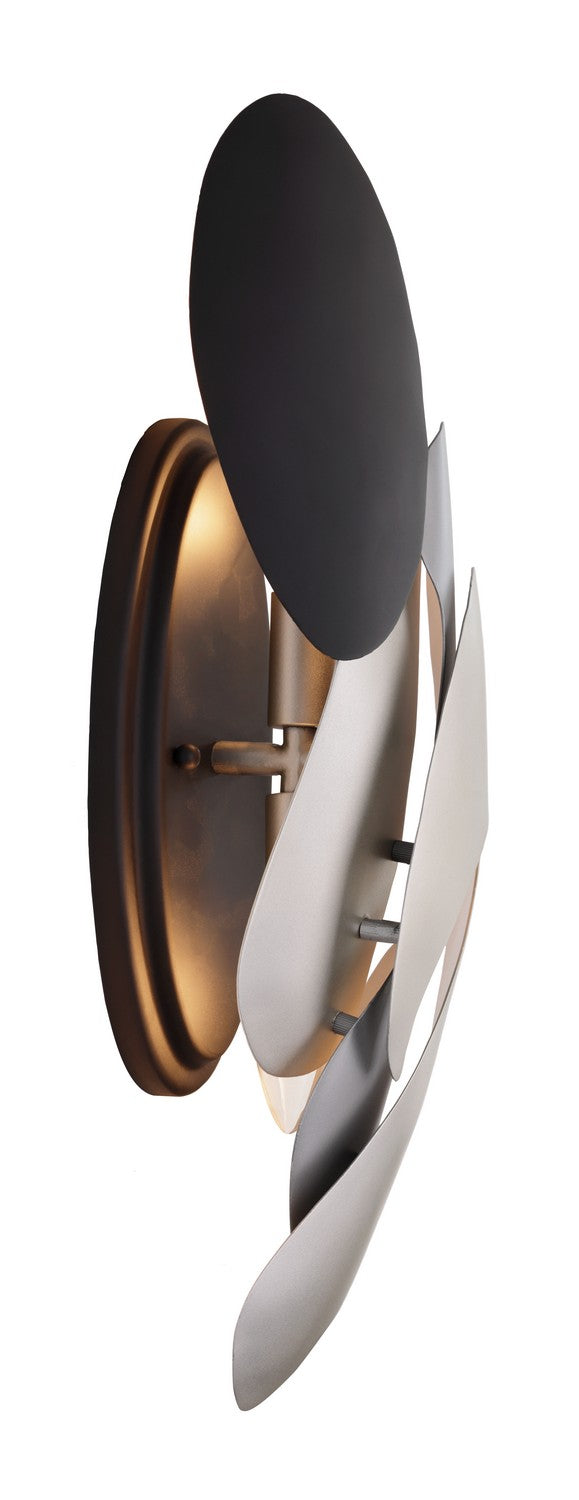 George Kovacs - P1332-780 - Two Light Wall Sconce - Metalo Misto - Coal With Atlas And Midnight S