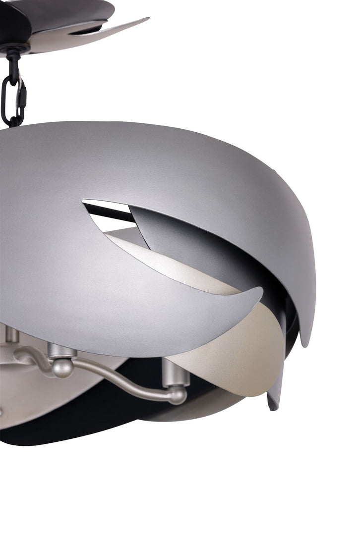 George Kovacs - P1333-780 - Four Light Semi Flush Mount - Metalo Misto - Coal With Atlas And Midnight S