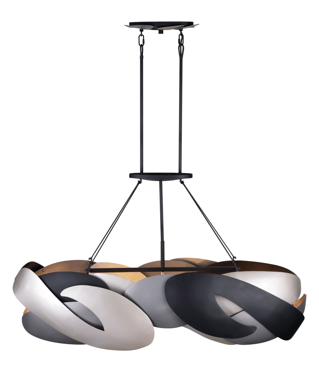 George Kovacs - P1335-780 - Six Light Island Pendant - Metalo Misto - Coal With Atlas And Midnight S