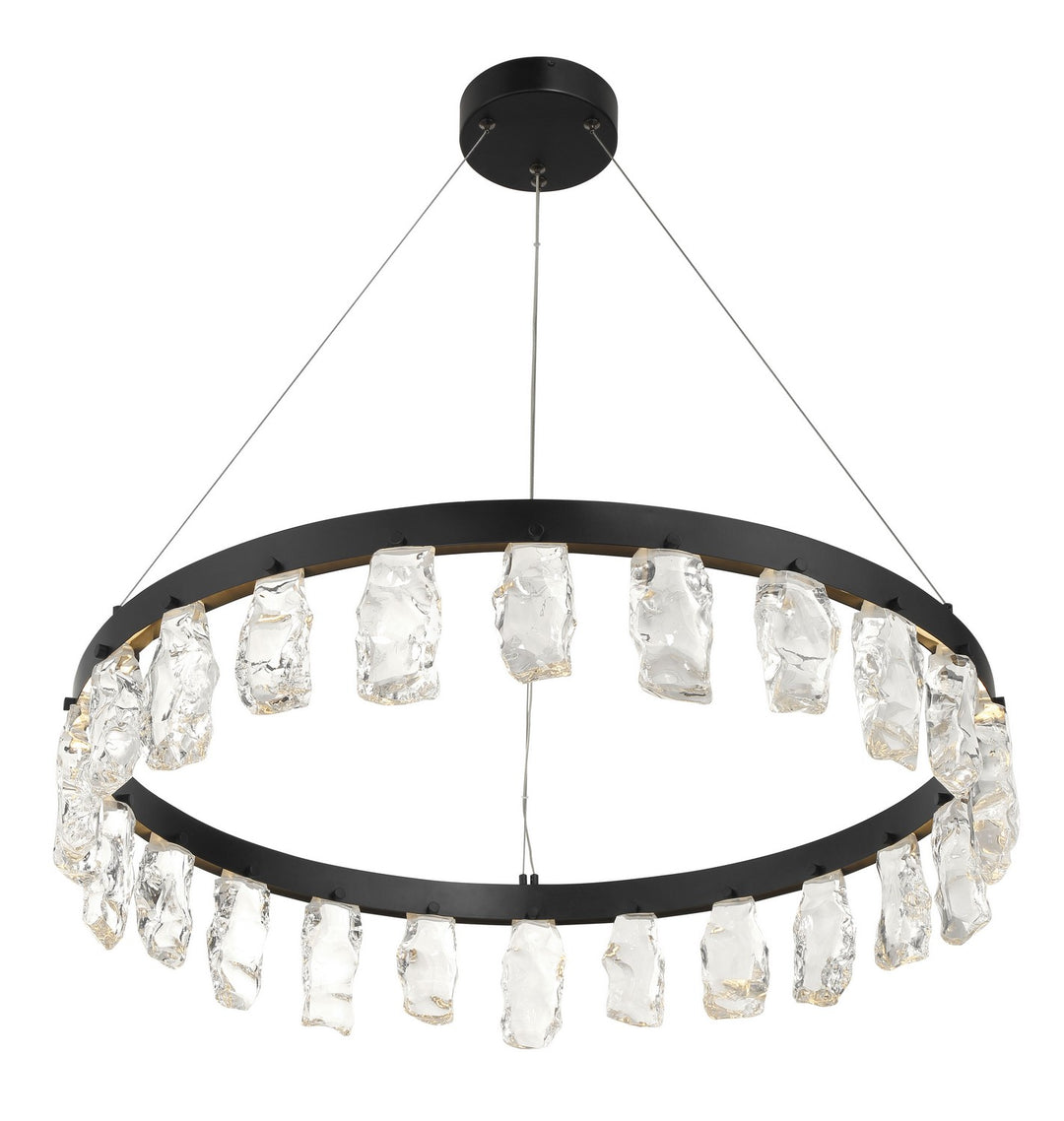 George Kovacs - P1497-66A-L - LED Chandelier - Arctic Glacier - Coal