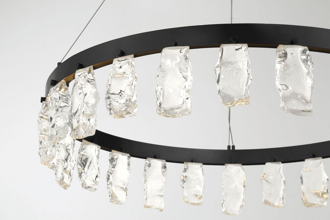 George Kovacs - P1497-66A-L - LED Chandelier - Arctic Glacier - Coal