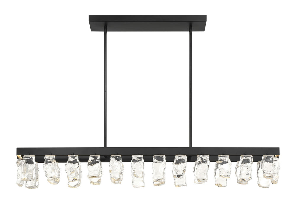 George Kovacs - P1498-66A-L - LED Island Pendant - Arctic Glacier - Coal