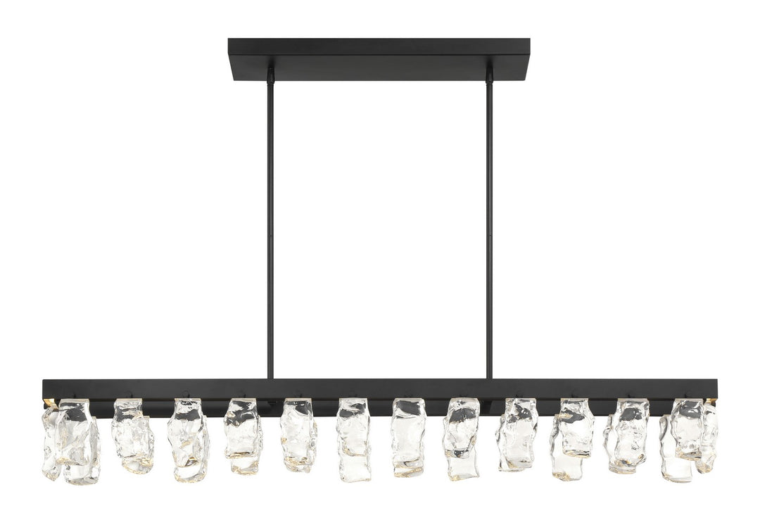 George Kovacs - P1498-66A-L - LED Island Pendant - Arctic Glacier - Coal