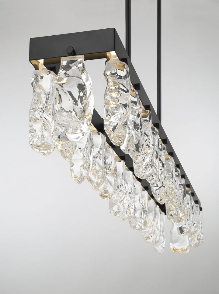 George Kovacs - P1498-66A-L - LED Island Pendant - Arctic Glacier - Coal