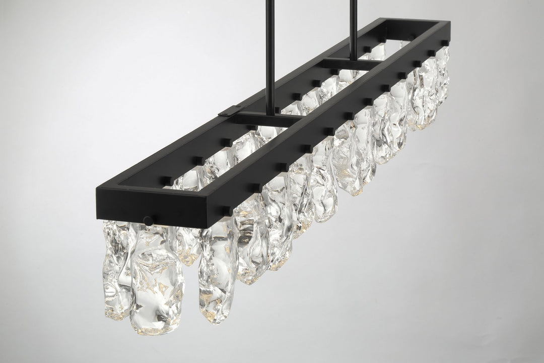 George Kovacs - P1498-66A-L - LED Island Pendant - Arctic Glacier - Coal