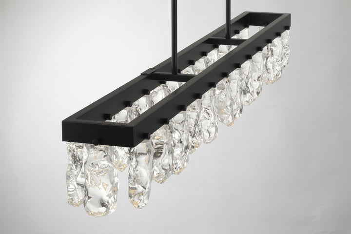 George Kovacs - P1498-66A-L - LED Island Pendant - Arctic Glacier - Coal