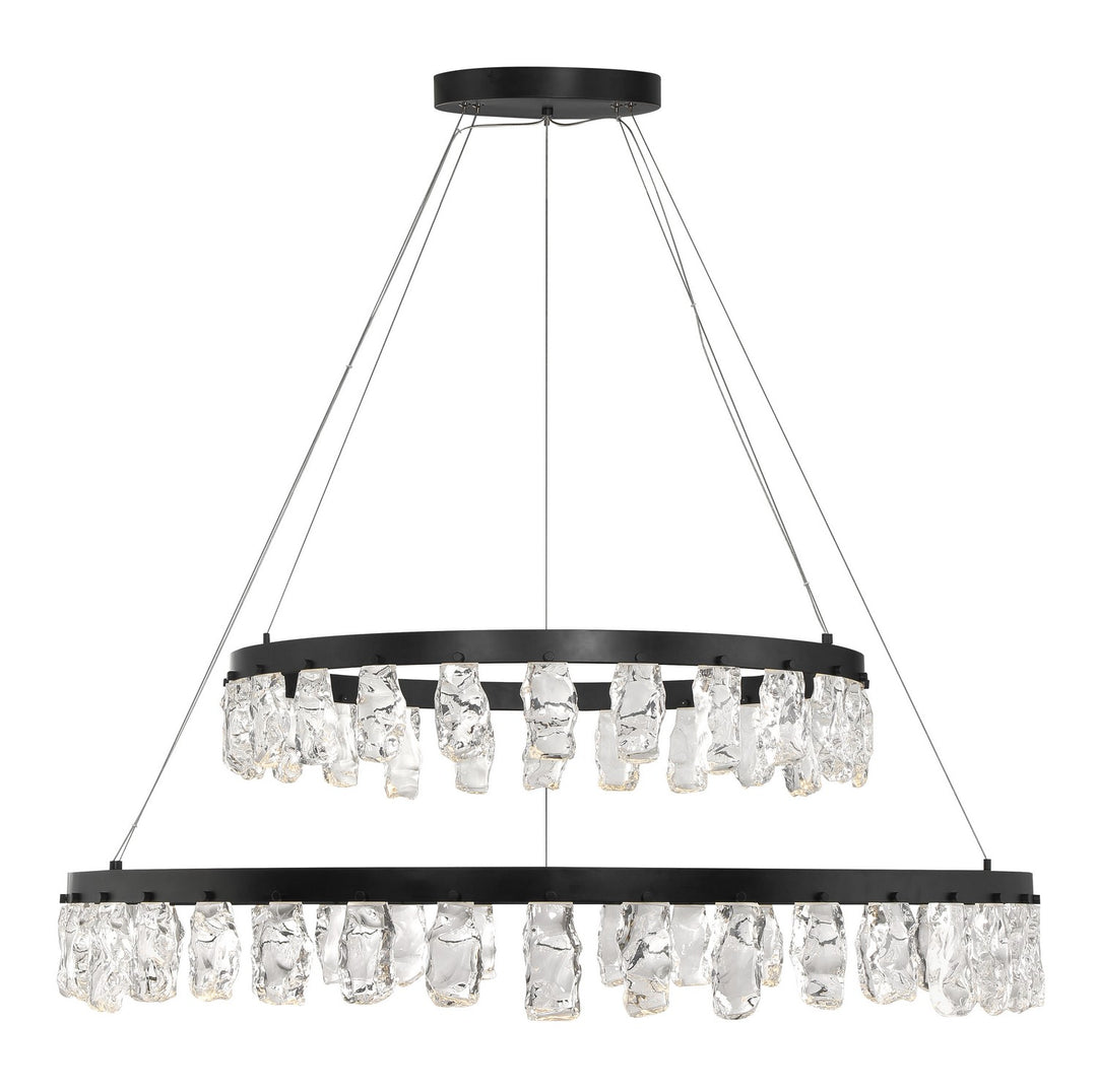 George Kovacs - P1499-66A-L - LED Chandelier - Arctic Glacier - Coal