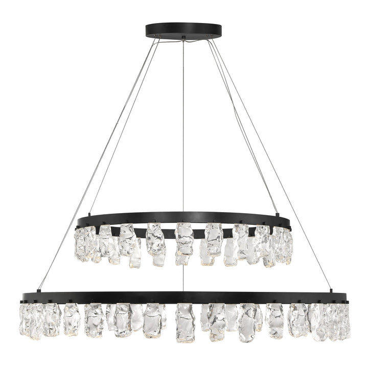 George Kovacs - P1499-66A-L - LED Chandelier - Arctic Glacier - Coal