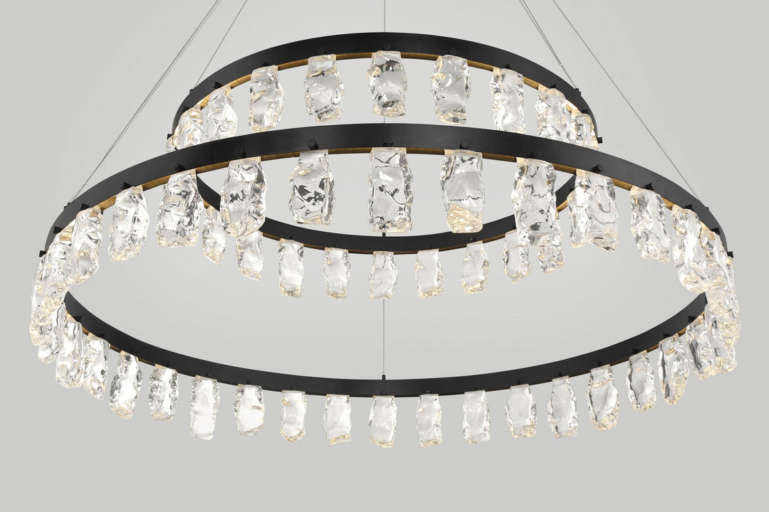 George Kovacs - P1499-66A-L - LED Chandelier - Arctic Glacier - Coal