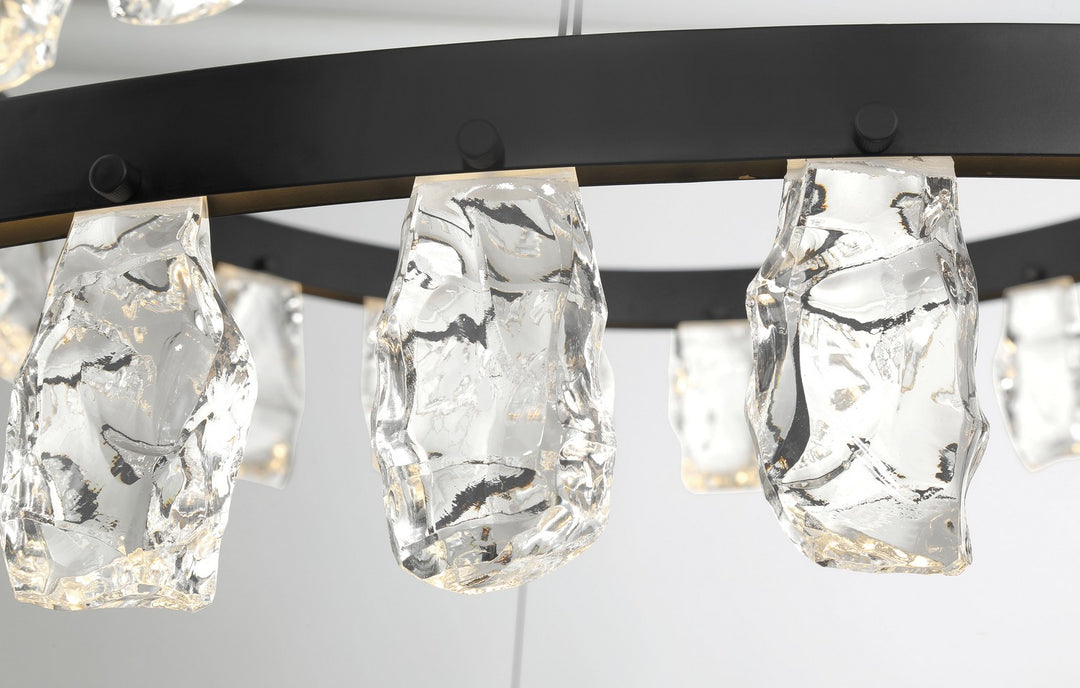 George Kovacs - P1499-66A-L - LED Chandelier - Arctic Glacier - Coal