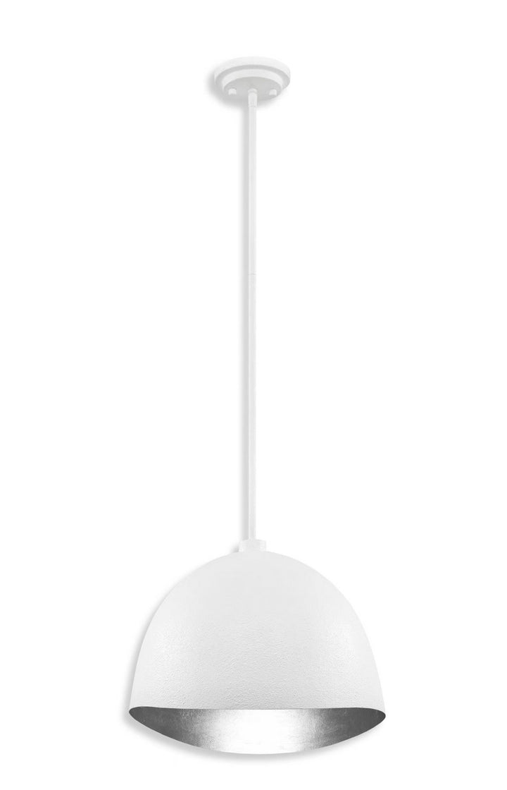 George Kovacs - P1914-736 - One Light Pendant - Eclos - Textured White W/Silver Leaf