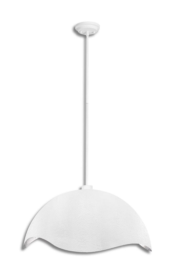 George Kovacs - P1915-736 - One Light Pendant - Eclos - Textured White W/Silver Leaf
