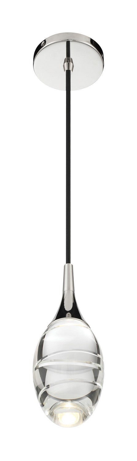 George Kovacs - P5592-613-L - LED Mini Pendant - Hail - Polished Nickel