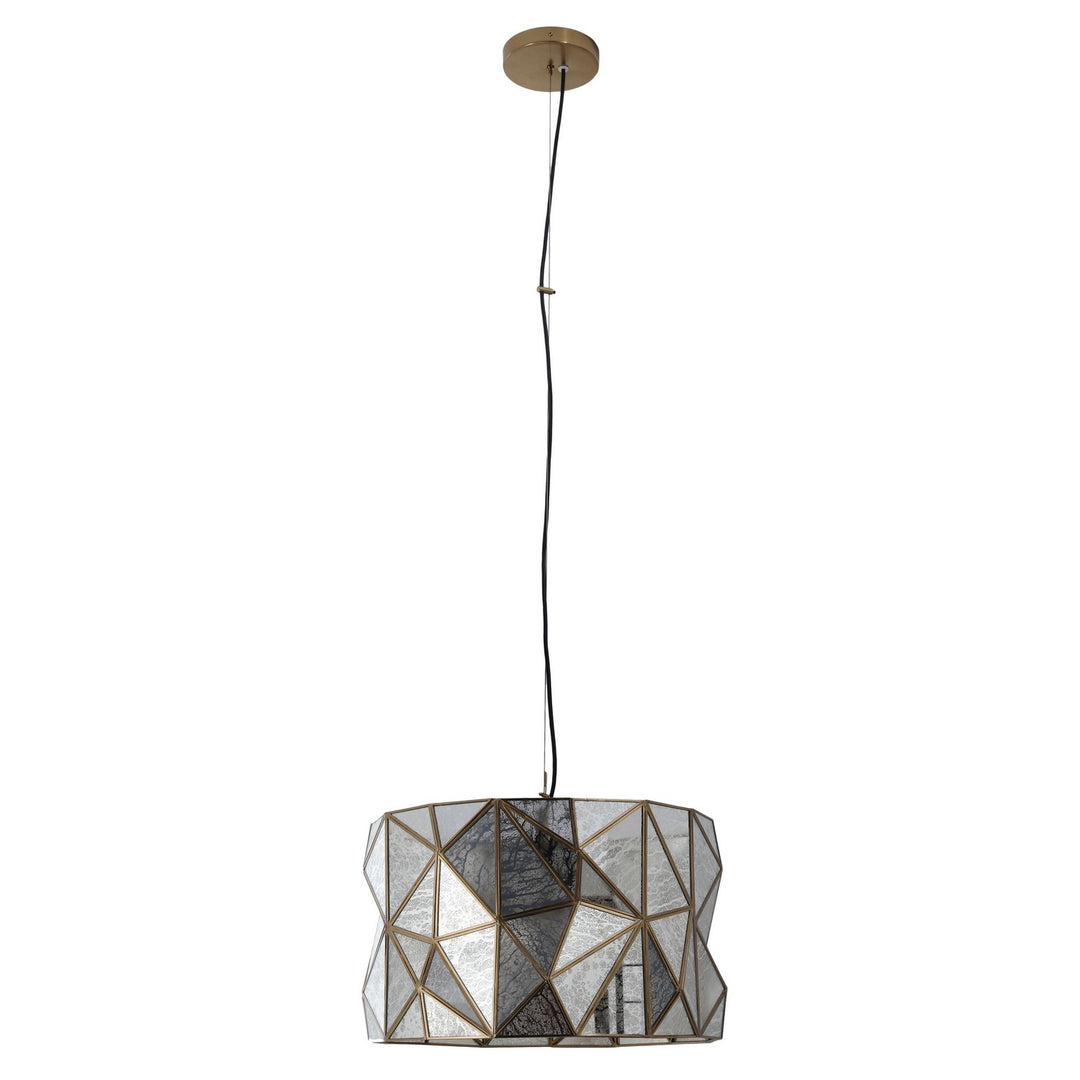 Metropolitan - N1693-863 - Three Light Pendant - Geo-Gem - Artisan Brass