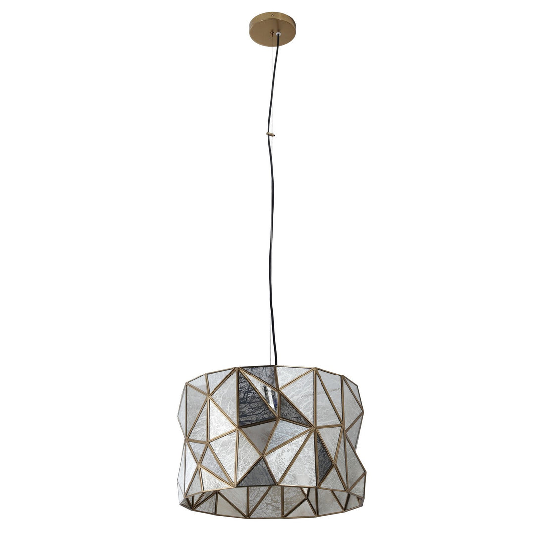 Metropolitan - N1693-863 - Three Light Pendant - Geo-Gem - Artisan Brass