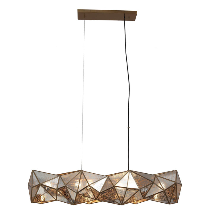 Metropolitan - N1696-863 - Six Light Island Pendant - Geo-Gem - Artisan Brass