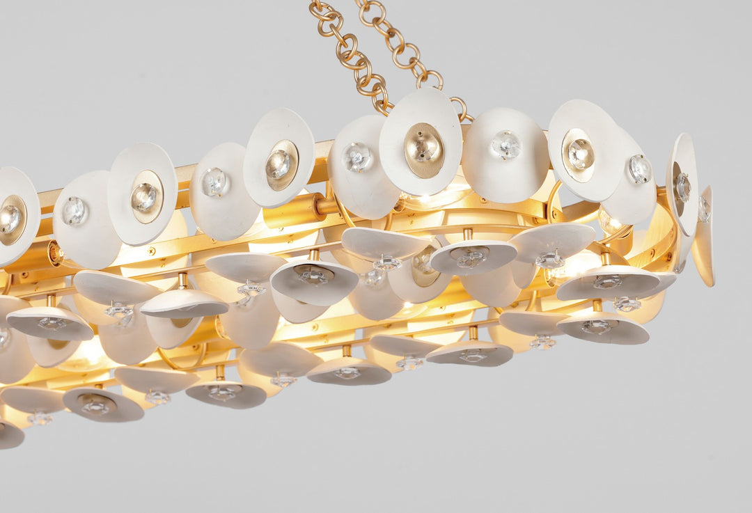 Metropolitan - N1869-760 - 14 Light Island Pendant - Niu - Fawn Gold