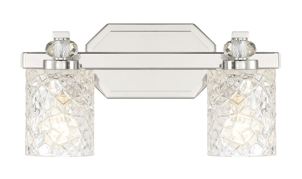 Minka-Lavery - 2612-77 - Two Light Bath Vanity - Crystal Kay - Chrome