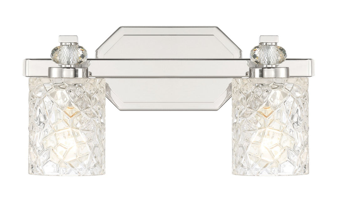 Minka-Lavery - 2612-77 - Two Light Bath Vanity - Crystal Kay - Chrome