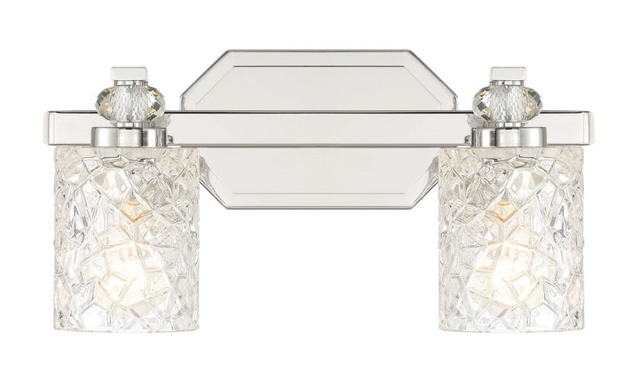 Minka-Lavery - 2612-77 - Two Light Bath Vanity - Crystal Kay - Chrome