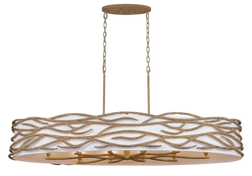 Minka-Lavery - 3717-788 - Ten Light Island Pendant - Branch Reality - Ashen Gold