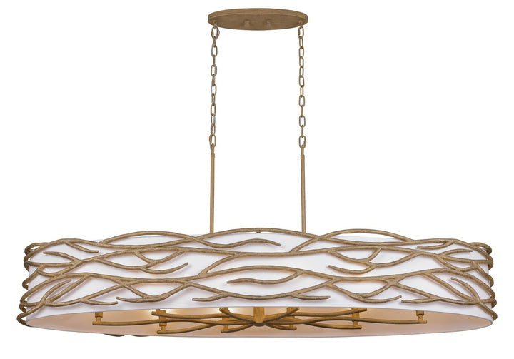 Minka-Lavery - 3717-788 - Ten Light Island Pendant - Branch Reality - Ashen Gold