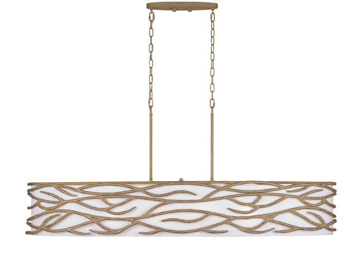 Minka-Lavery - 3717-788 - Ten Light Island Pendant - Branch Reality - Ashen Gold