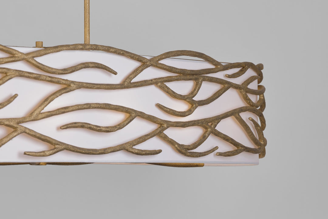 Minka-Lavery - 3717-788 - Ten Light Island Pendant - Branch Reality - Ashen Gold