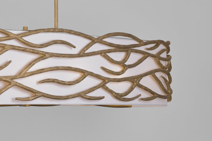 Minka-Lavery - 3717-788 - Ten Light Island Pendant - Branch Reality - Ashen Gold
