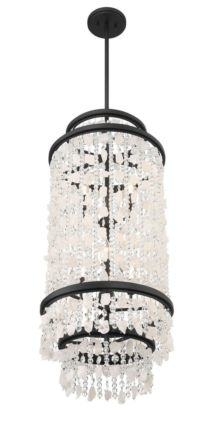 Minka-Lavery - 6704-66 - Six Light Foyer Pendant - Shimmering Elegance - Sand Coal